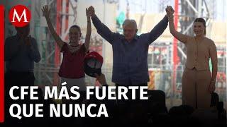 AMLO y Claudia Sheinbaum celebran rescate de CFE en Mexicali