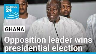 Ghana's opposition leader John Mahama officially wins presidential election • FRANCE 24 English