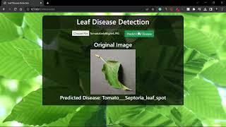 Leaf Disease Detection Flask App in Python - Advanced Deep Learning Project - with source code