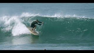 How to surf an OLD LONGBOARD: Tyler Hatzikian ripping 1960s Hansen