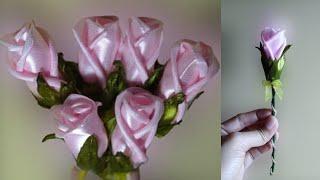 How to Make Satin Ribbon Rosebud | DIY