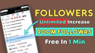 Increase Unlimited Facebook Followers Free [ New Trick 2021 ] Live Proof