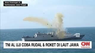 TNI AL Uji Coba Rudal & Roket Di Laut Jawa