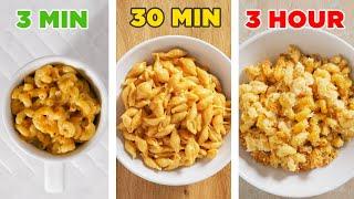 3-Minute Vs. 30-Minute Vs. 3-Hour Mac N' Cheese • Tasty