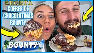 HOY SE COMEN GOFRES QUE NO ENGORDAN / SABOR CHOCOLATINA BOUNTY SALUDABLES / CON SÓLO 4 INGREDIENTES