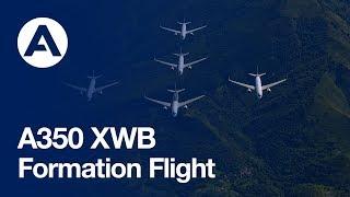 “Family flight” – Five Airbus A350 XWBs together in flight