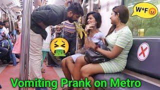 Vomiting Prank on Metro  PrankBuzz