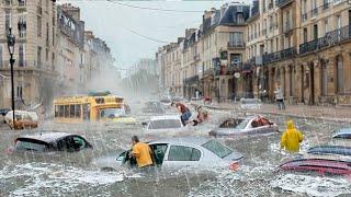 Europe Today! France and Italy went underwater, heavy flooding washed away cars and people