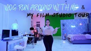 Vlog: Run around with me/unboxing & Film Studio Tour
