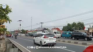 Kecelakaan Tunggal Sebuah Mobil Truk menabrak pembatas jalan di Jalan Raya Pantura Jatisari krw-sbg