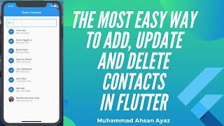 The EASIEST way to Add, Update and Delete contacts in Flutter