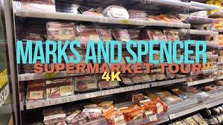 Marks and Spencer Supermarket Tour  [4K] - British Grocery Shopping Vlog