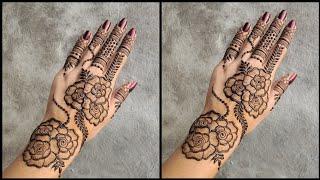 new back hand mehndi designs / stylish heena designs / mehndi designs / Kumkum`s mehndi