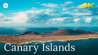 [4K UHD] Lanzarote, CANARY ISLANDS Ambient Drone Film + Ambient Chillout Music for Relax