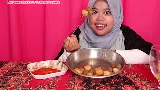 Mukbang pentol sampek dimarahin mama gara" Kebanyakan