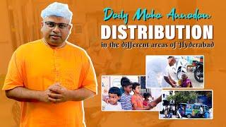 Daily Maha Annadan distribution in the different areas of Hyderabad ||ISKCON Attapur #iskcon