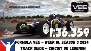 iRacing Formula Vee Circuit De Ledenon  - Sim Racing Tips & Track Guide - 1:36.359 - Week 10 S3 2024