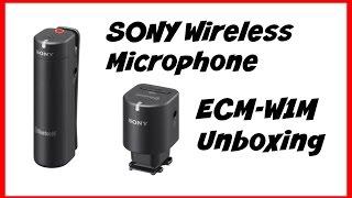 Sony ECM-W1M Wireless Mic (Microphone) for Sony A6000 - Unboxing