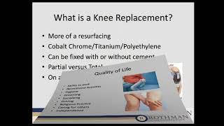 Dr. Ari Seidenstein - “ABC’s of Joint Replacement Surgery”