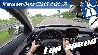 Mercedes-Benz C220T d (2017) on German Autobahn - POV Top Speed Drive