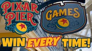Disney's Pixar Pier Boardwalk Games EXPLAINED | Which Game Can You WIN Every Time