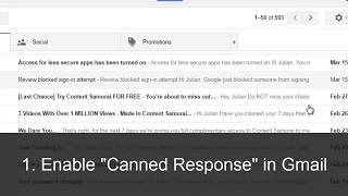 Gmail auto-reply using canned responses