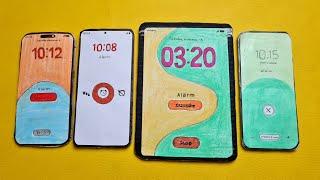 iphone 16 ios 17/ HTC u23 pro/ ipad pro/samsung z flip 6, alarm clock ringing