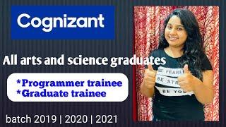 Cognizant recruitment 2021 | off campus placement drive 2021 | Arts and Science graduates