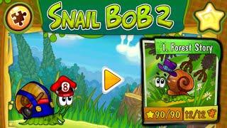 Meet Snail Bob 2 - Forest Story - All Stars & Puzzle pieces - Walkthrough Gameplay Speedrun