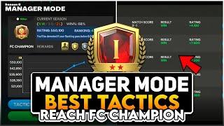 Best MANAGER MODE Tactics to Reach FC Champion in FC Mobile!! (70% Win Rate )