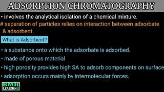 Adsorption Chromatography | Column Chromatography |