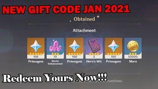 Genshin Impact Gift Code Jan 2021