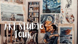 A Tour of My Art Studio and Art Supplies