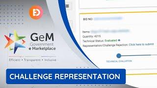 GeM: Challenges Representation | Seller Technical Bid Disqualification Reason Reply on GeM Portal