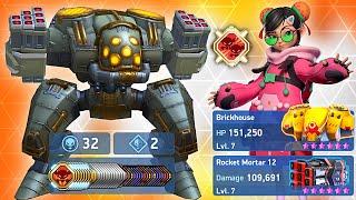 Brickhouse + Rocket Mortar 12 with Pilot - Mech Arena