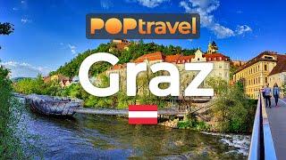 GRAZ, Austria  - Schlossberg and Old Town - 4K