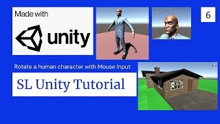 SL Unity Tutorial 06 - Rotate a human character with mouse drag in Unity - C#