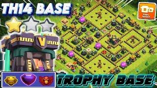 ANTI 2 STAR TOP10 TH14 TROPHY BASE WITH LINK + REPLAY || TH14 BASE UPDATE NOVEMBER 2024