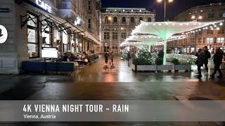 4K Pre NEW YEARs Eve 2021 Vienna Walking Tour - Rain  ASMR