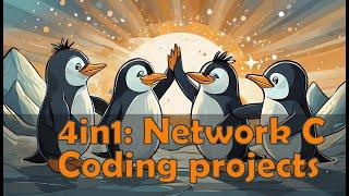 4in1: SEVEN hours of Network C coding projects