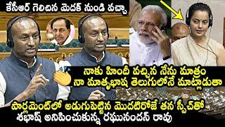 BJP MP Raghunandan Rao Superb Telugu Speech In Parliament | KCR | Narendra Modi | Kangana Ranaut