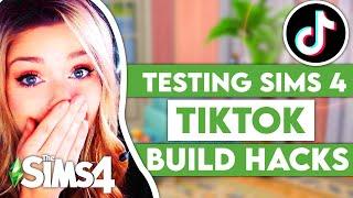 Testing VIRAL Sims 4 Tiktok BUILD HACKS (No CC)