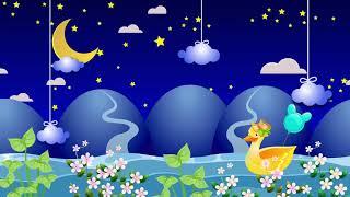 Night moon duck cartoon stage background video - Kids Background