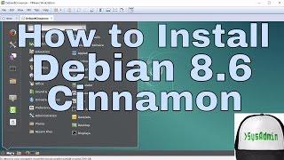 How to Install Debian 8.6 Cinnamon + Review on VMware Workstation Easy Tutorial [HD]