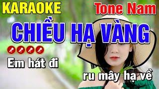 ️ CHIỀU HẠ VÀNG Karaoke Bolero Nhạc Sống Tone Nam | Mạnh Hùng Karaoke