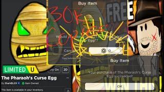 NEW FREE UGC LIMITED EVENT!30k STOCKS HOW TO GET The Pharaoh’s Curse Egg! (ROBLOX UGC EGG HUNT 2023)