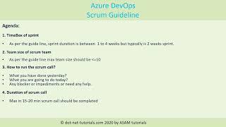 AzureDevops Scrum |TimeBox of sprint | Team size of scrum team | scrum call |Duration of scrum call