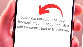 How to fix safari cannot open page because it could not establish a secure connection to the server