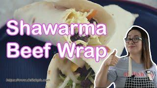 HOW TO MAKE SHAWARMA BEEF WRAP | MAKING SHAWARMA WRAP FROM SCRATCH - Delish PH