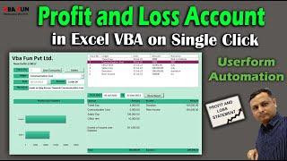 OMG  How to Create Profit and Loss Dashboard in Excel Userform using Excel vba